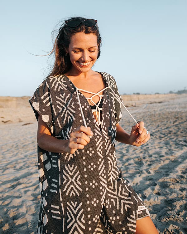 Adobe Mudcloth Cover Up Black - Image 6