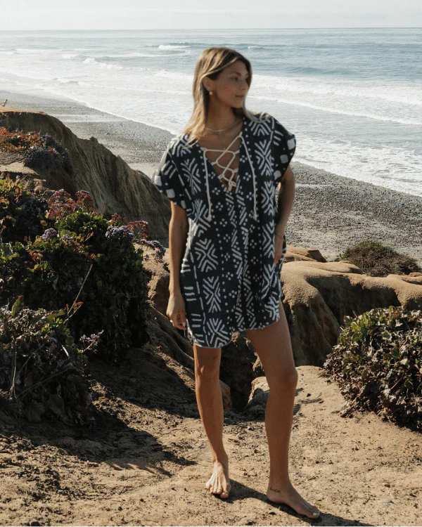Adobe Mudcloth Cover Up Black - Image 8