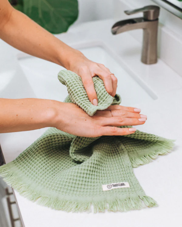 Micro Waffle Hand Bundle Sage - Image 3