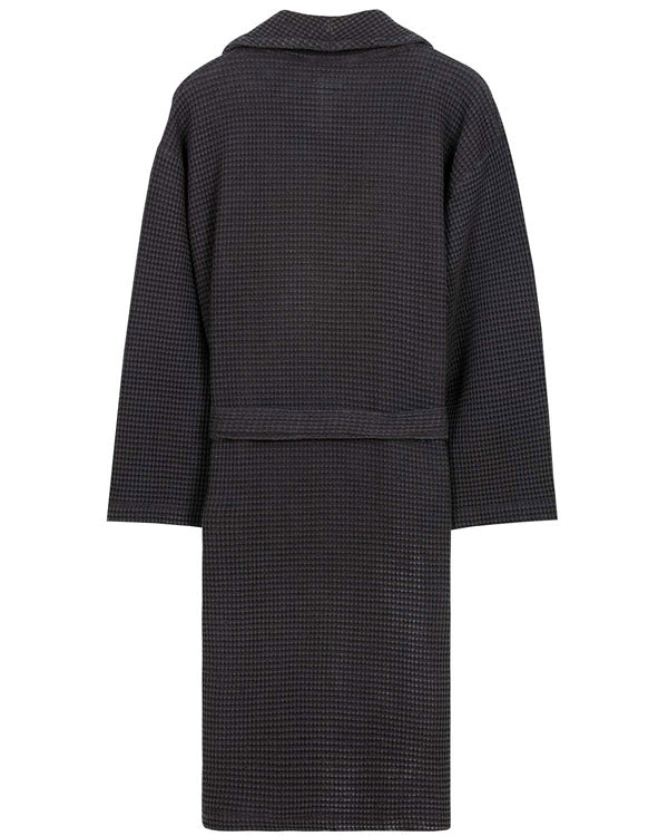 Micro Waffle Robe - Black - Image 3