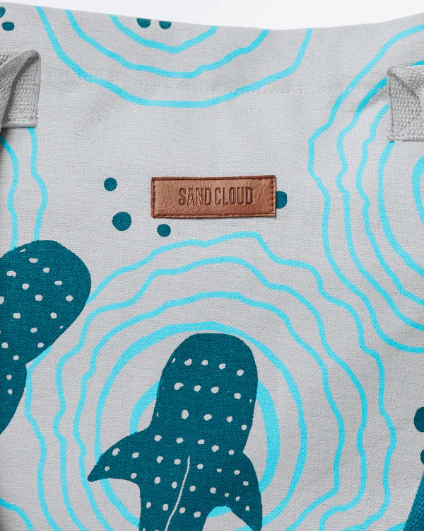 Shark Ripples Beach Tote - Image 5