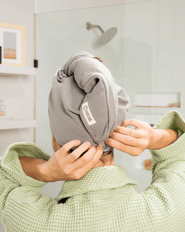 Terra Hair Towel - Grey - Image 7