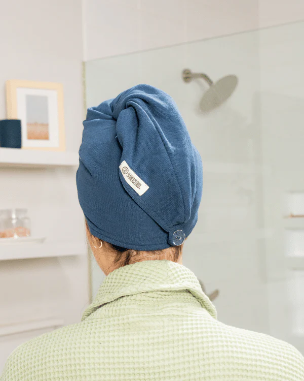 Terra Hair Towel - Navy - Image 7