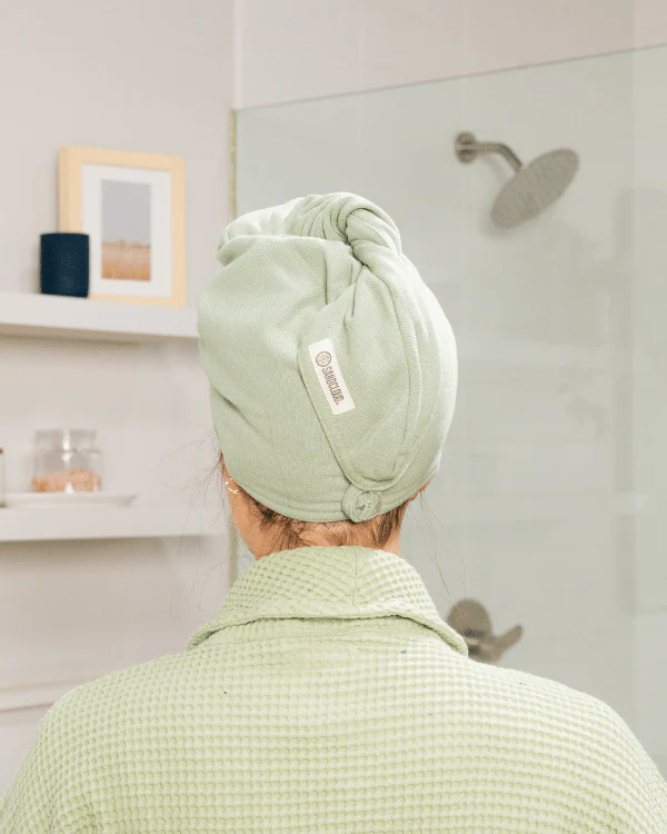 Terra Hair Towel - Sage - Image 7