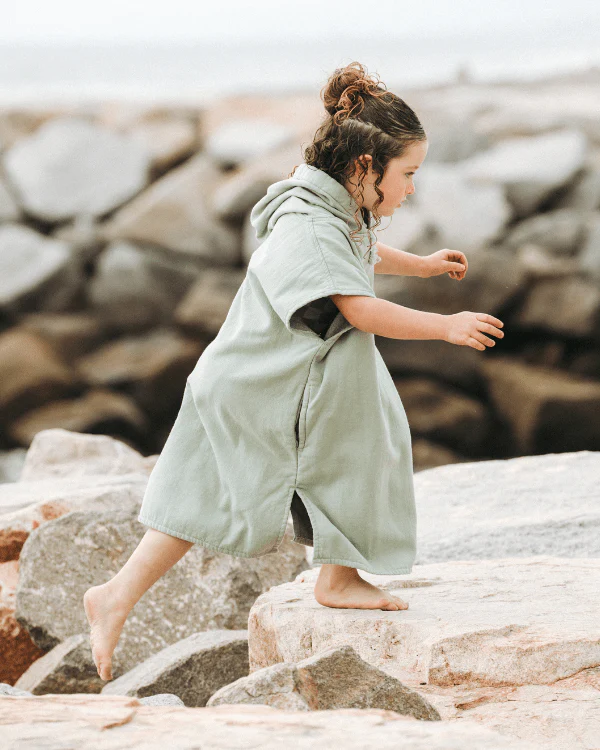 Terra Hooded Poncho Youth  - Sage - Image 5