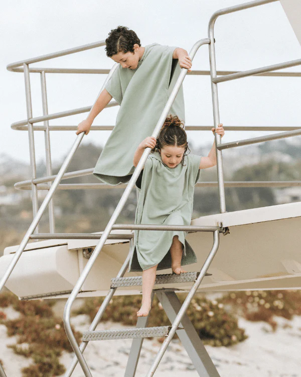 Terra Hooded Poncho Youth  - Sage - Image 7