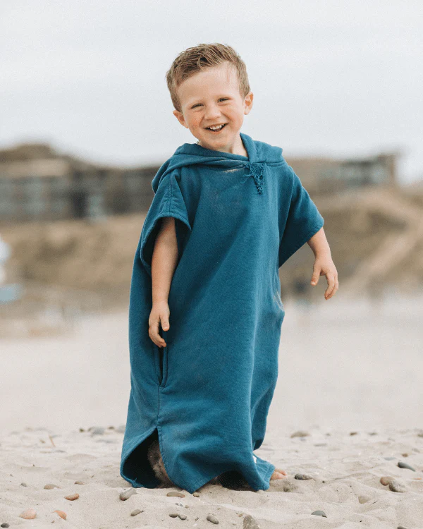 Terra Hooded Poncho Youth - Teal Blue - Image 8